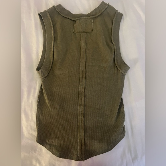 We The Free Olive Ribbed Top - Picture 2 of 3